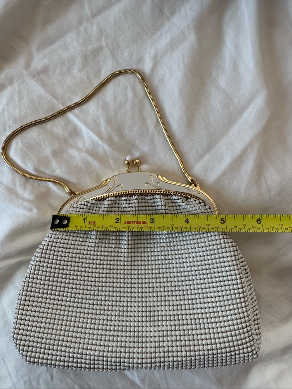 Whiting And Davis Rare Vintage 1940s/1950s Mesh Metal Cocktail Purse - In OG Box - Picture 7 of 9